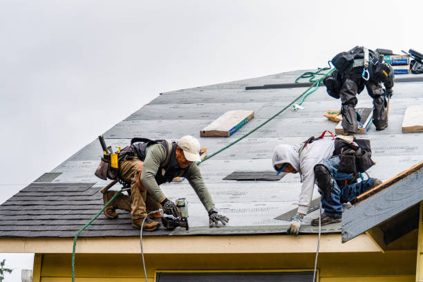 Professional Gutter Installation technician working in Lebanon, CT